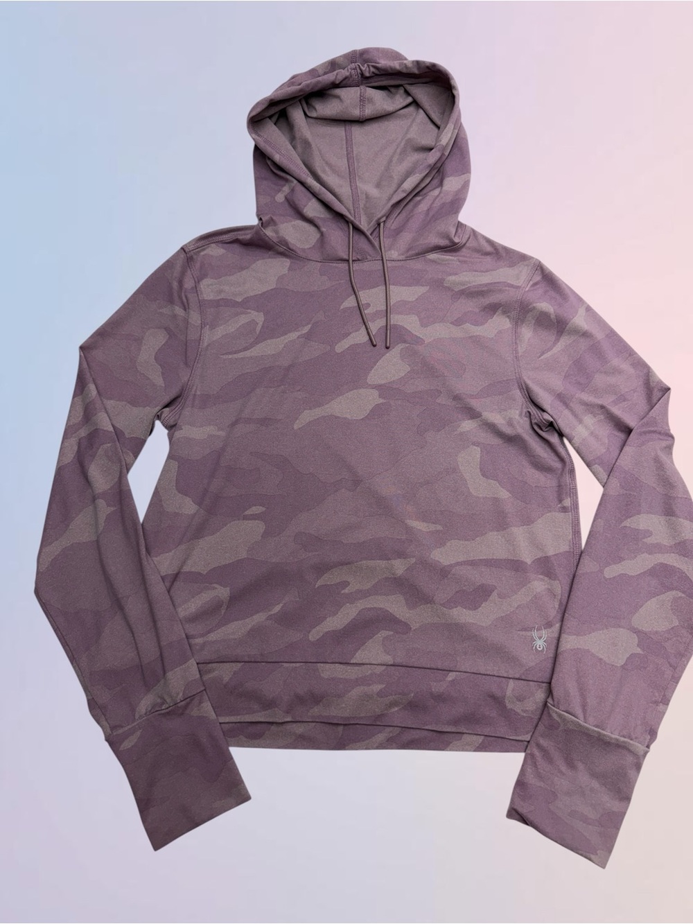 SPYDER Women’s Small Purple Camo Lightweight Hooded Sweatshirt